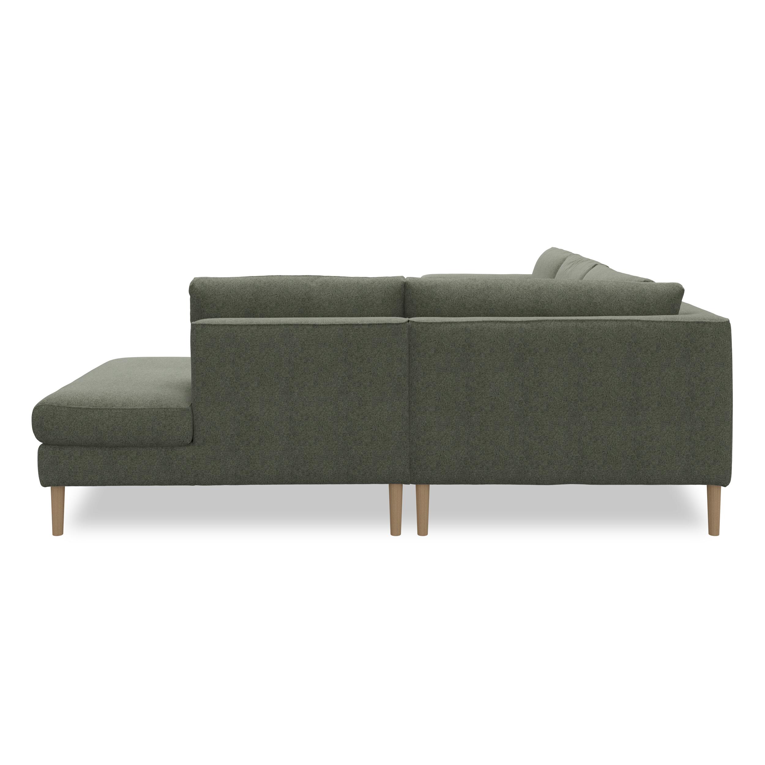 Nyland højrevendt hjørnesofa med pufafslutning