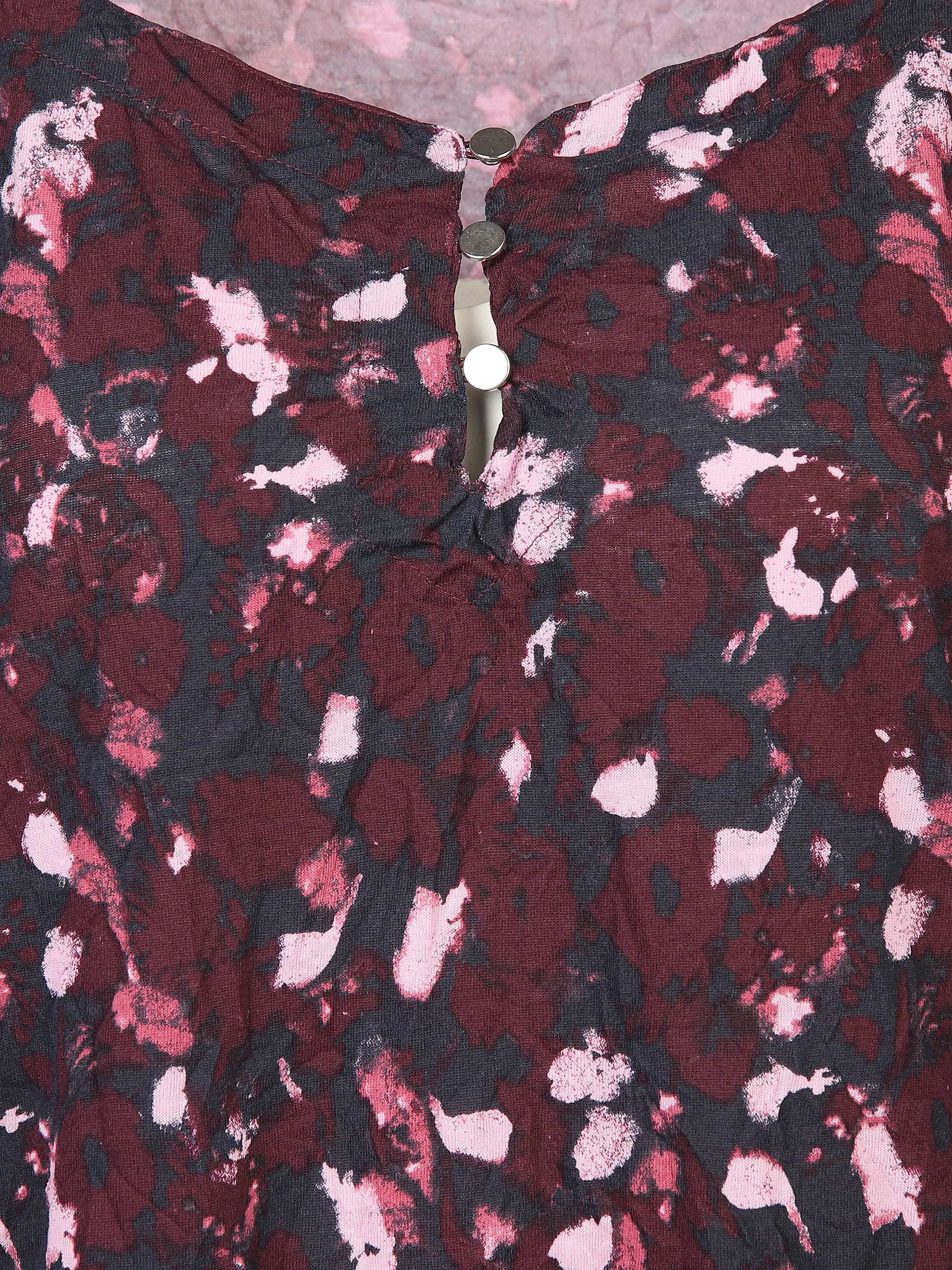 Damen Crincle-Blusenshirt
