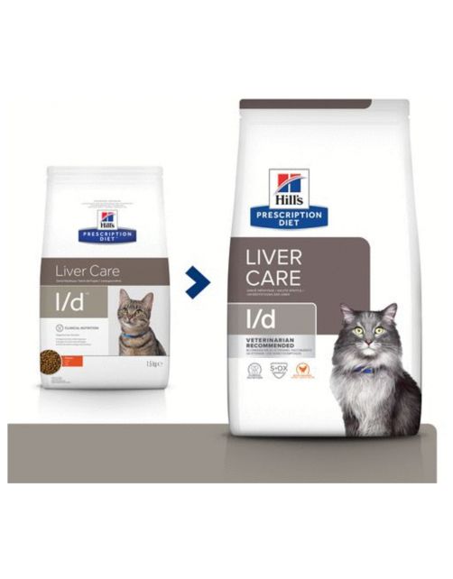 Hill's Prescription Diet L\/D Liver Care  Zak - Kattenvoer - Kip 1.5 kg