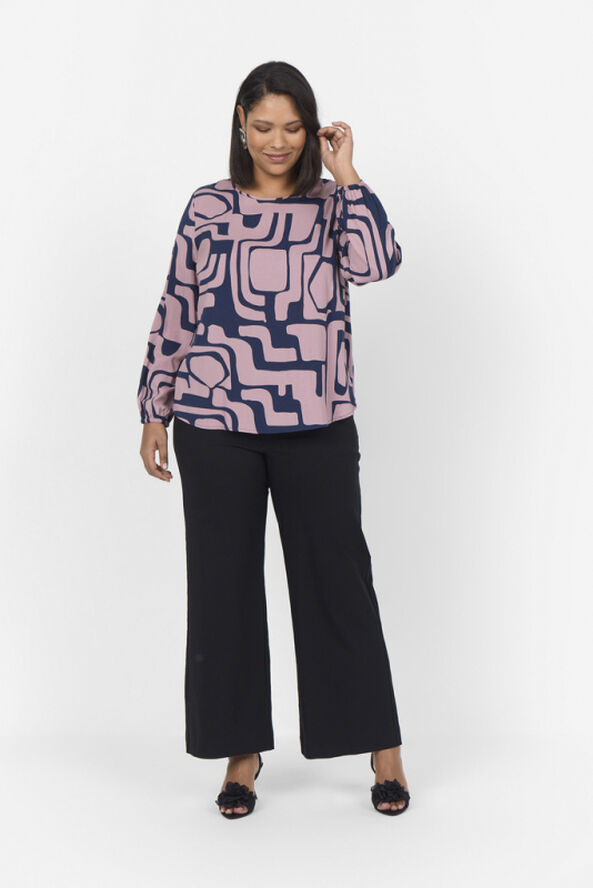 Wasabiconcept Curvy WA-JESSIE 1 Bluse Rosa 4160c woodrose combi
