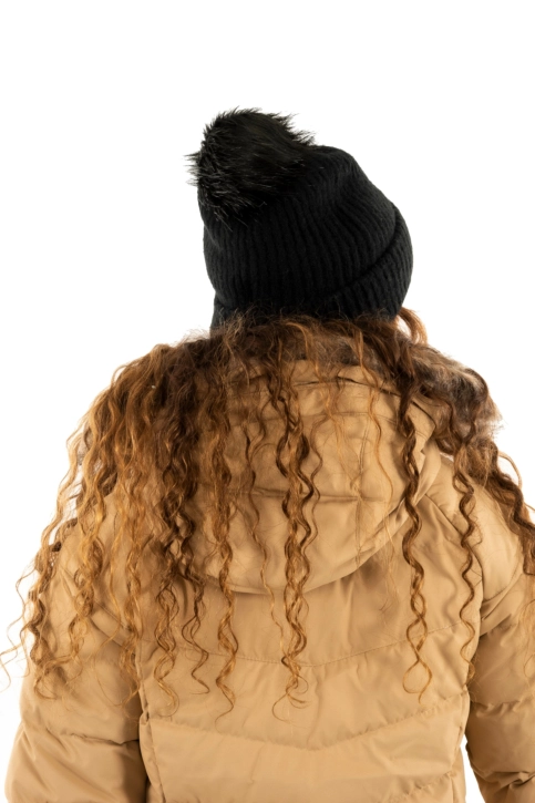 Bonnets columbia winter blur pom pom 010 black