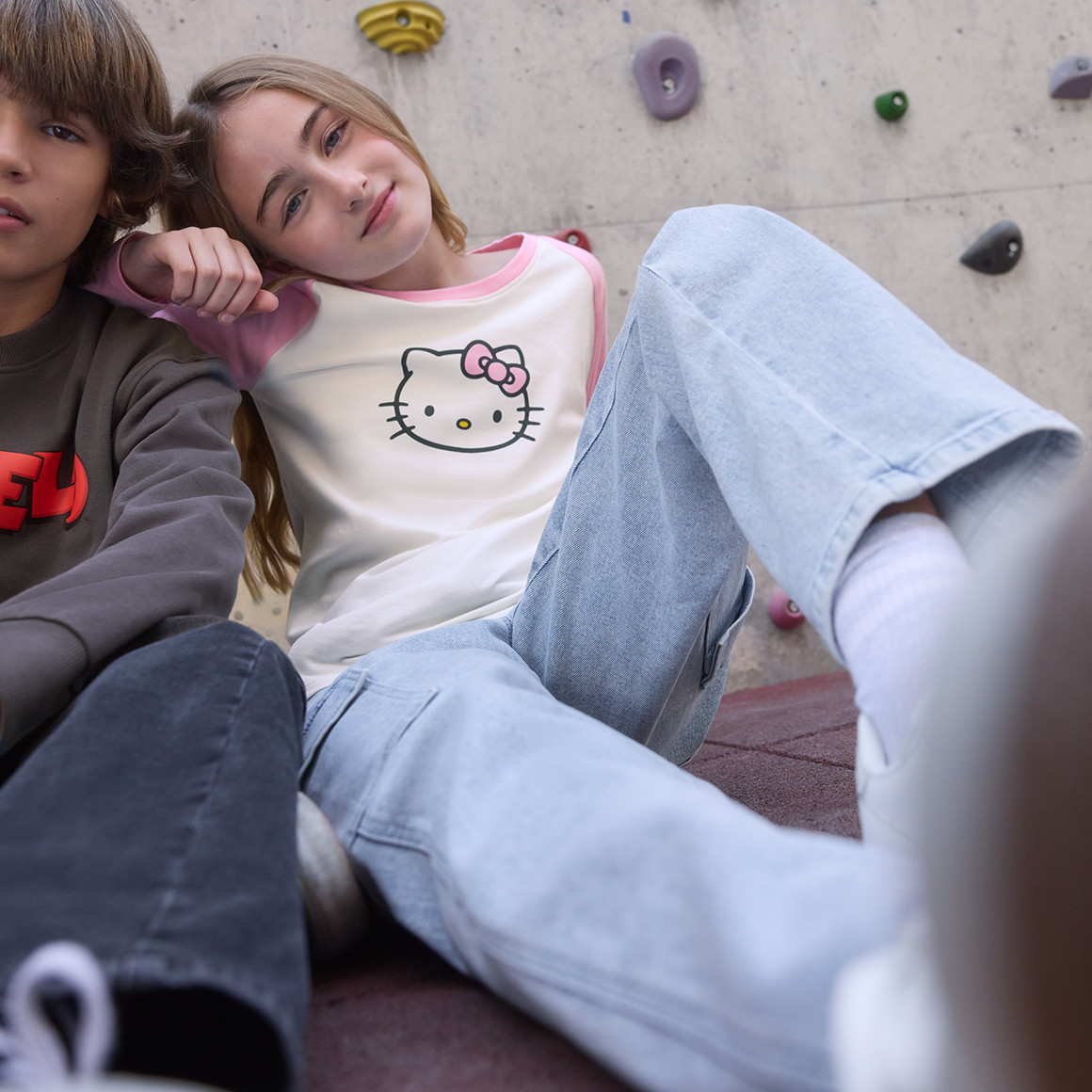 Beatwear Hello Kitty Langarmshirt mit Raglanärmeln rosa / weiss