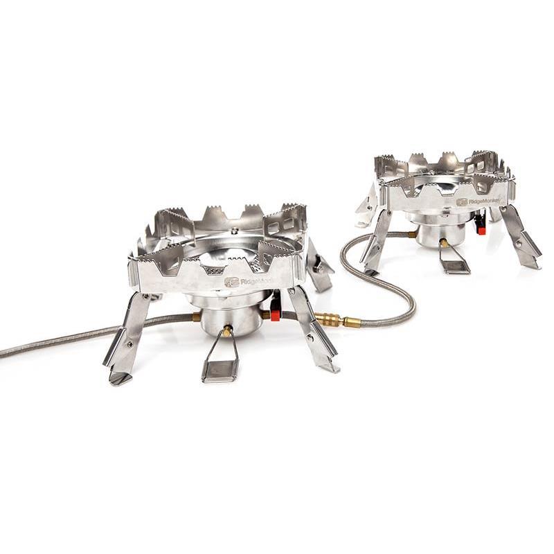 Ensemble 2 Réchauds Ridge Monkey Quad Connect Pro