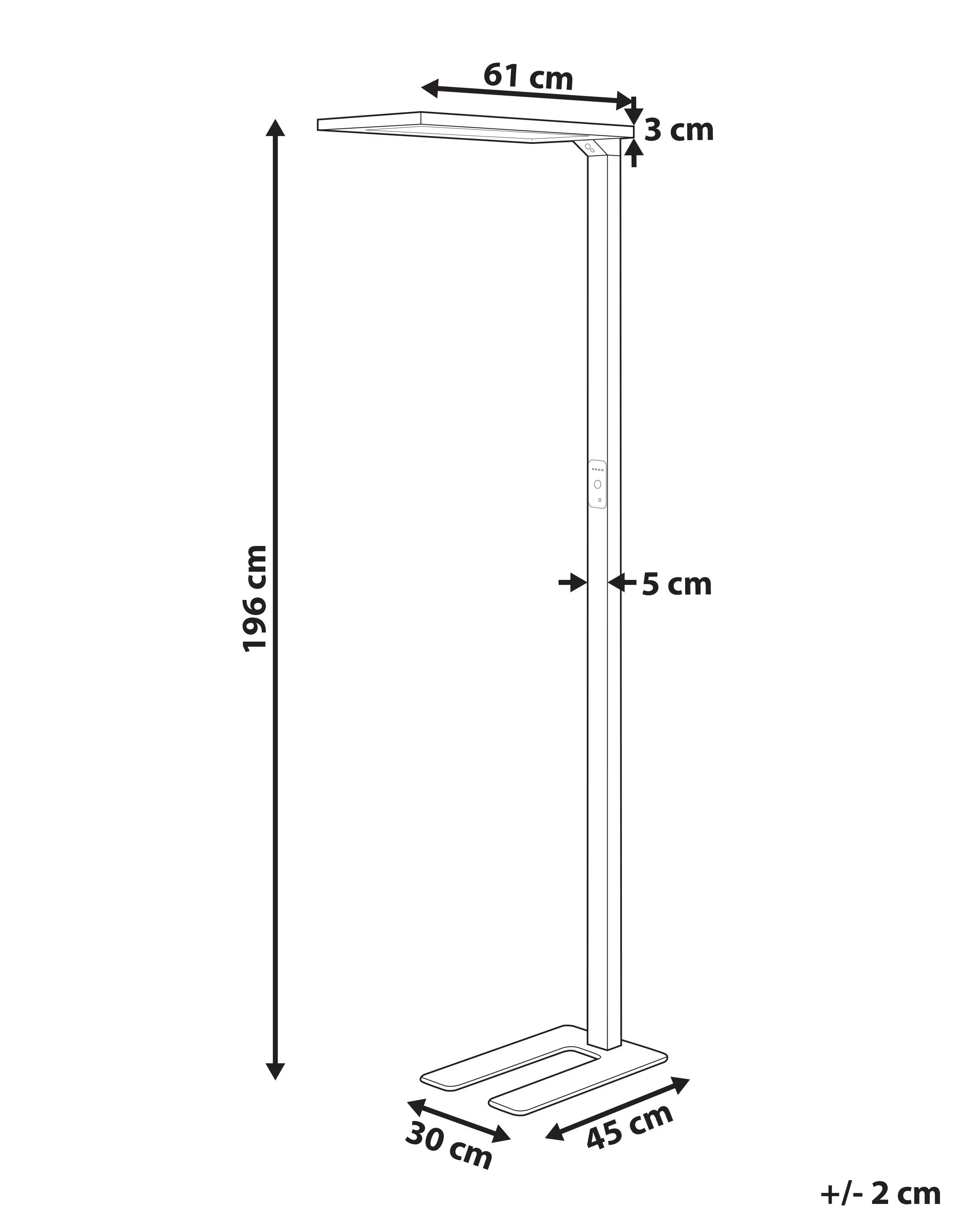 LED staande lamp ORION met bewegingssensor Metaal Zwart