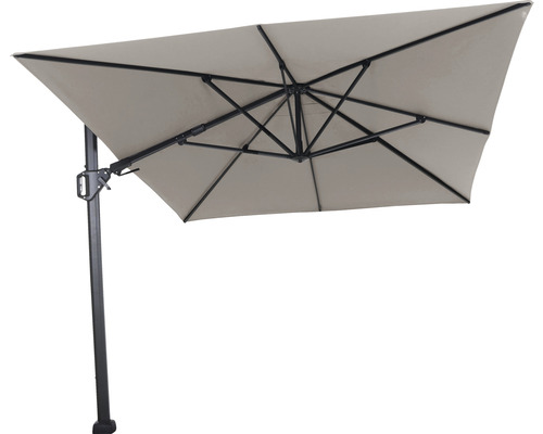 Zwevende parasol Sunset N+ 350 x 260 cm polyester taupe