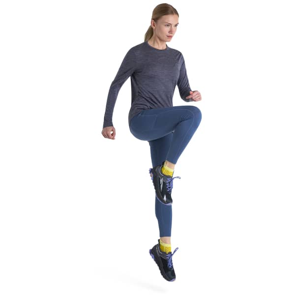 T-shirt randonnée ICEBREAKER W MERINO 125 COOL-LITE SPHERE III LS TEE MIDNIGHT NAVY HEATHER