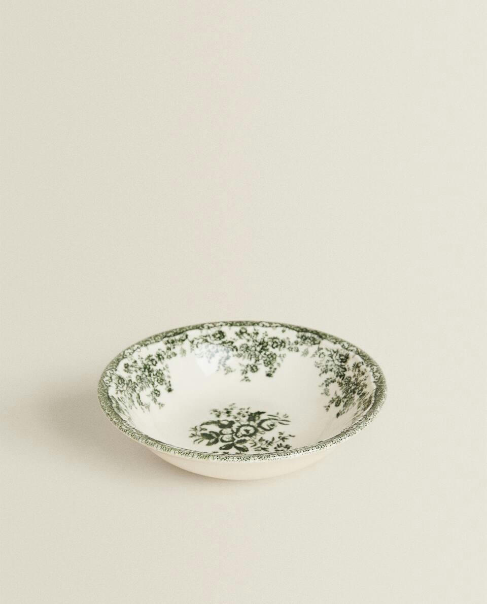 TIGELA DE BARRO COM DETALHES FLORAL