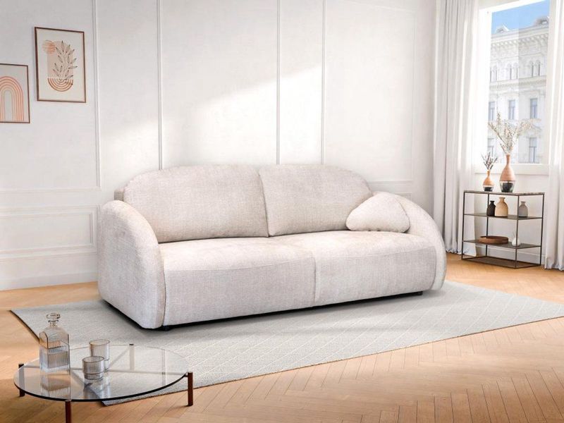 AVOLINE - Slaapbank - Beige - 3-zits - Chenille Stof