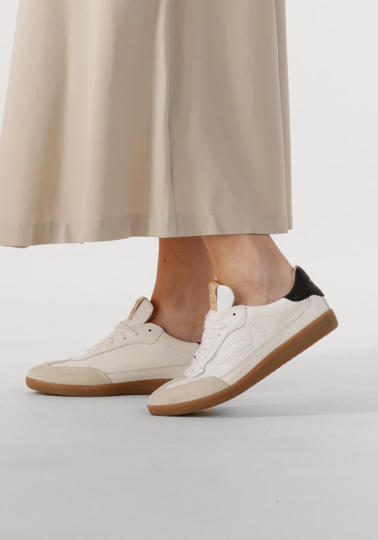 witte fred de la bretoniere lage sneakers pearl sign