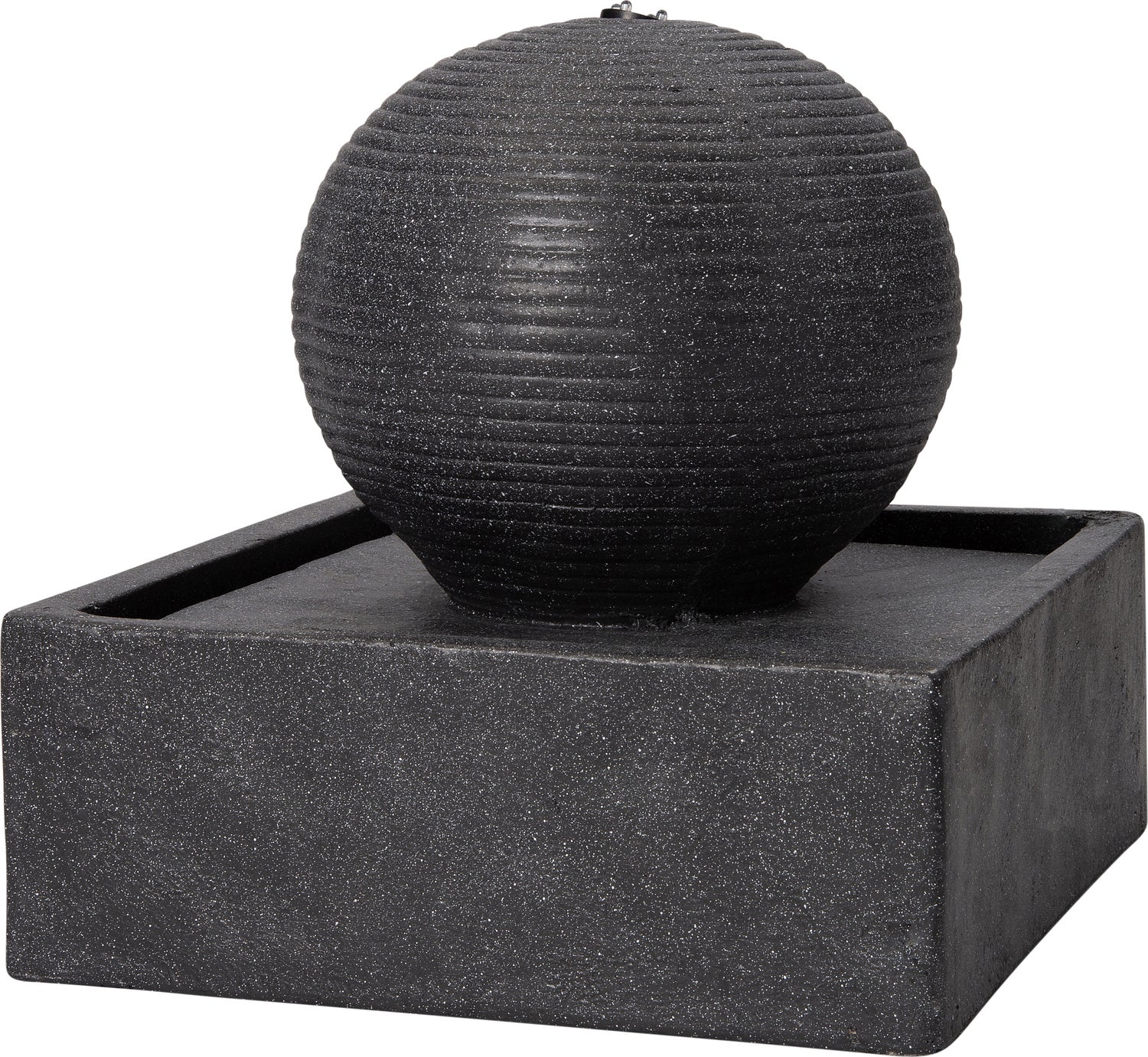 Intratuin solar waterornament zwart D 38 H 36 cm
