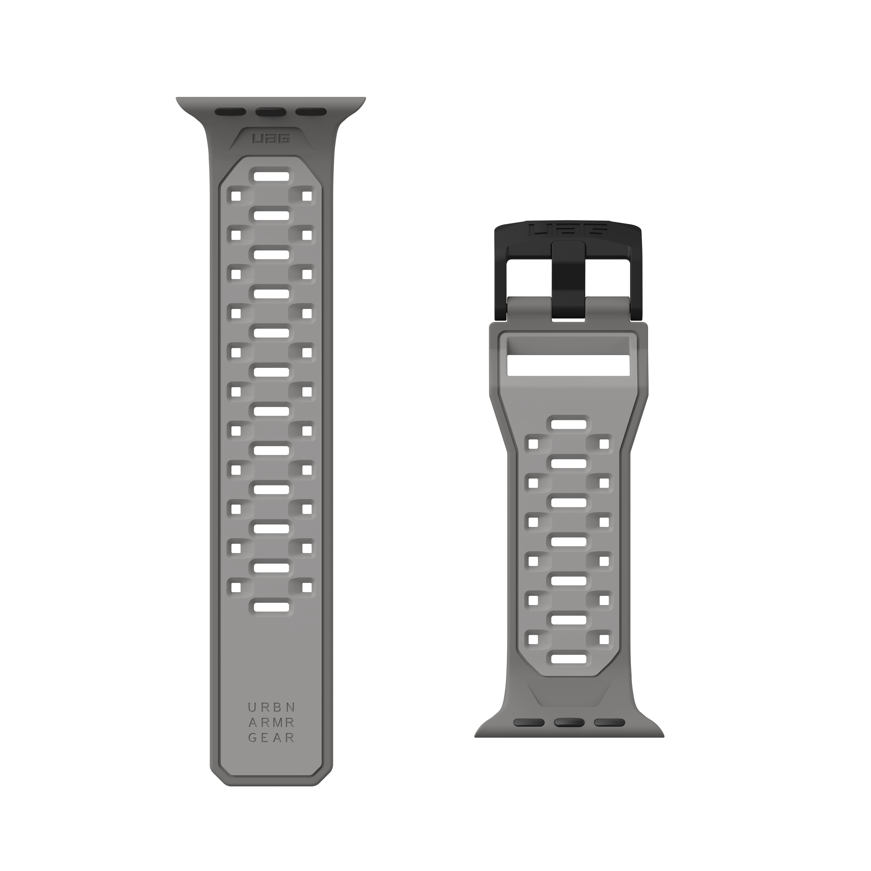 Apple Watch (49/46/45/44 mm) Civilian Watch Strap Silikon Armband (194002113636) - Titanium (Silber)