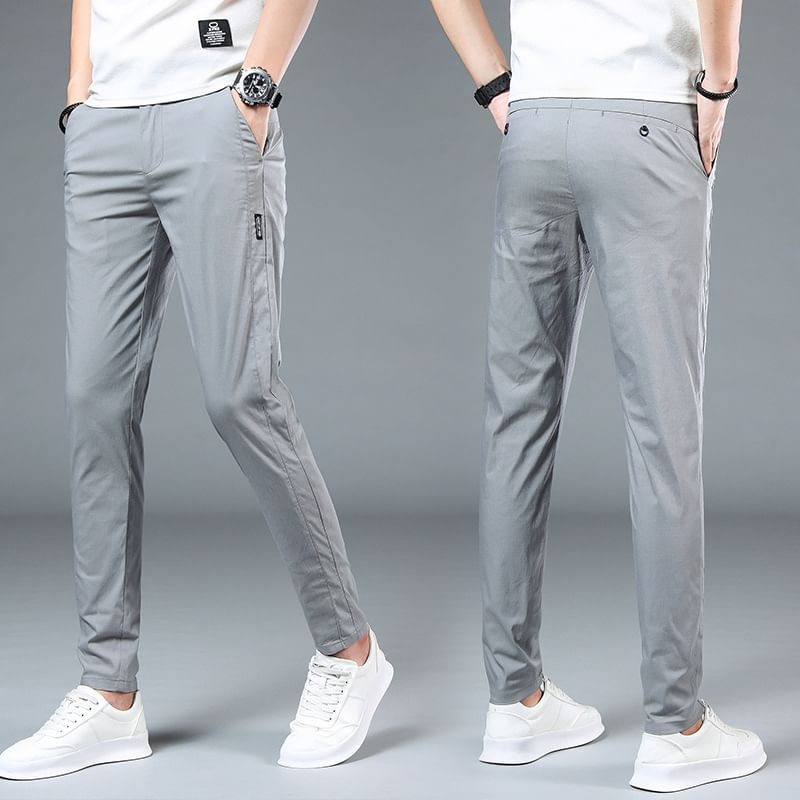 Denimic - Slim Fit Broek met Hoge Taille