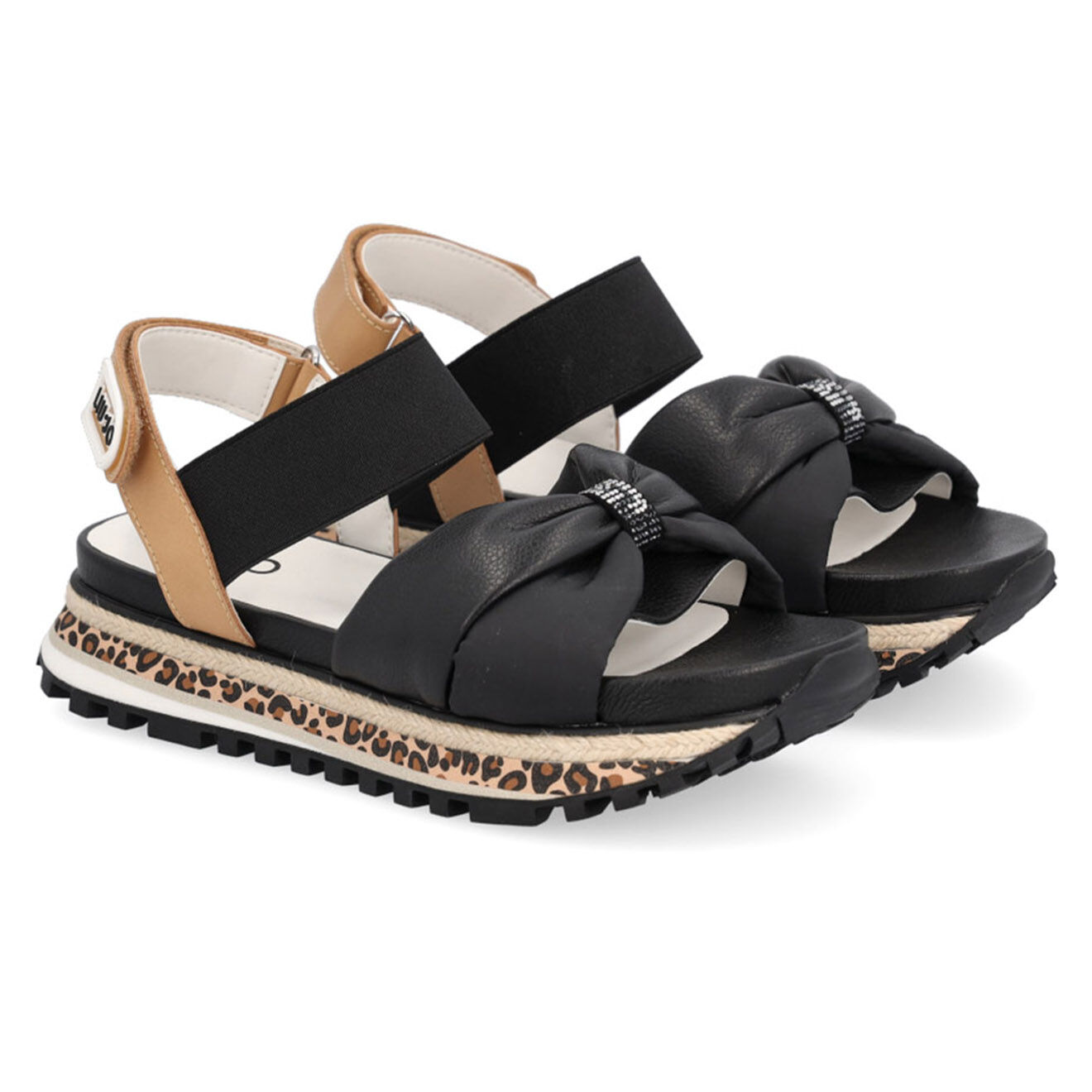 Liu-Jo Sandales en Cuir Wonder noires