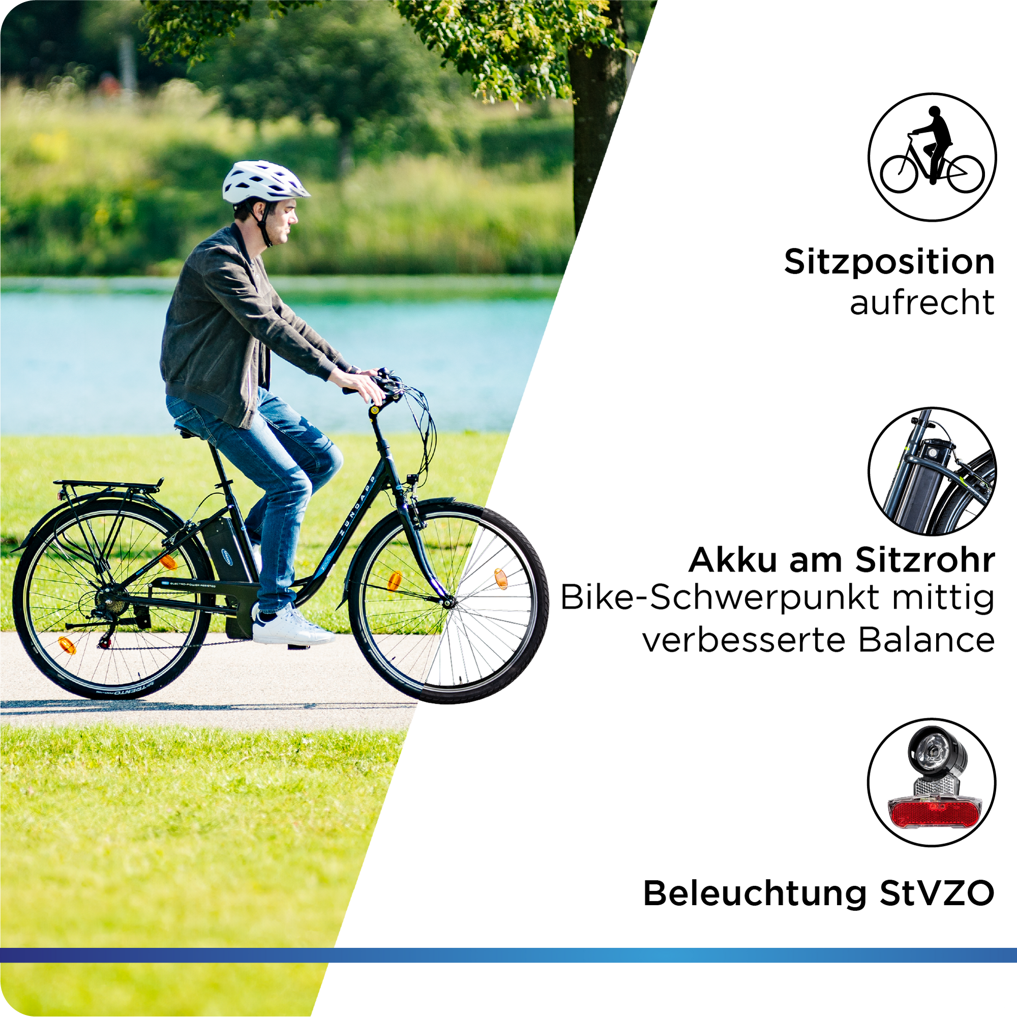 Zündapp Z500 26 Zoll E-Bike 150 - 185 cm Citybike Tiefeinsteiger