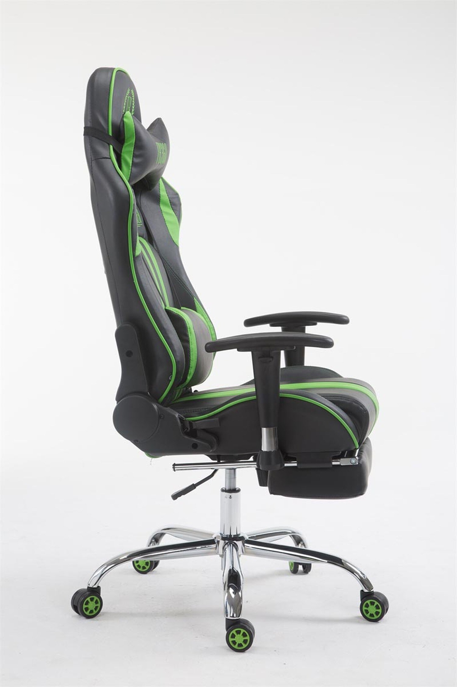 TPFLiving Racing Bürostuhl Limitless mit FußablageSchwarz/Blau