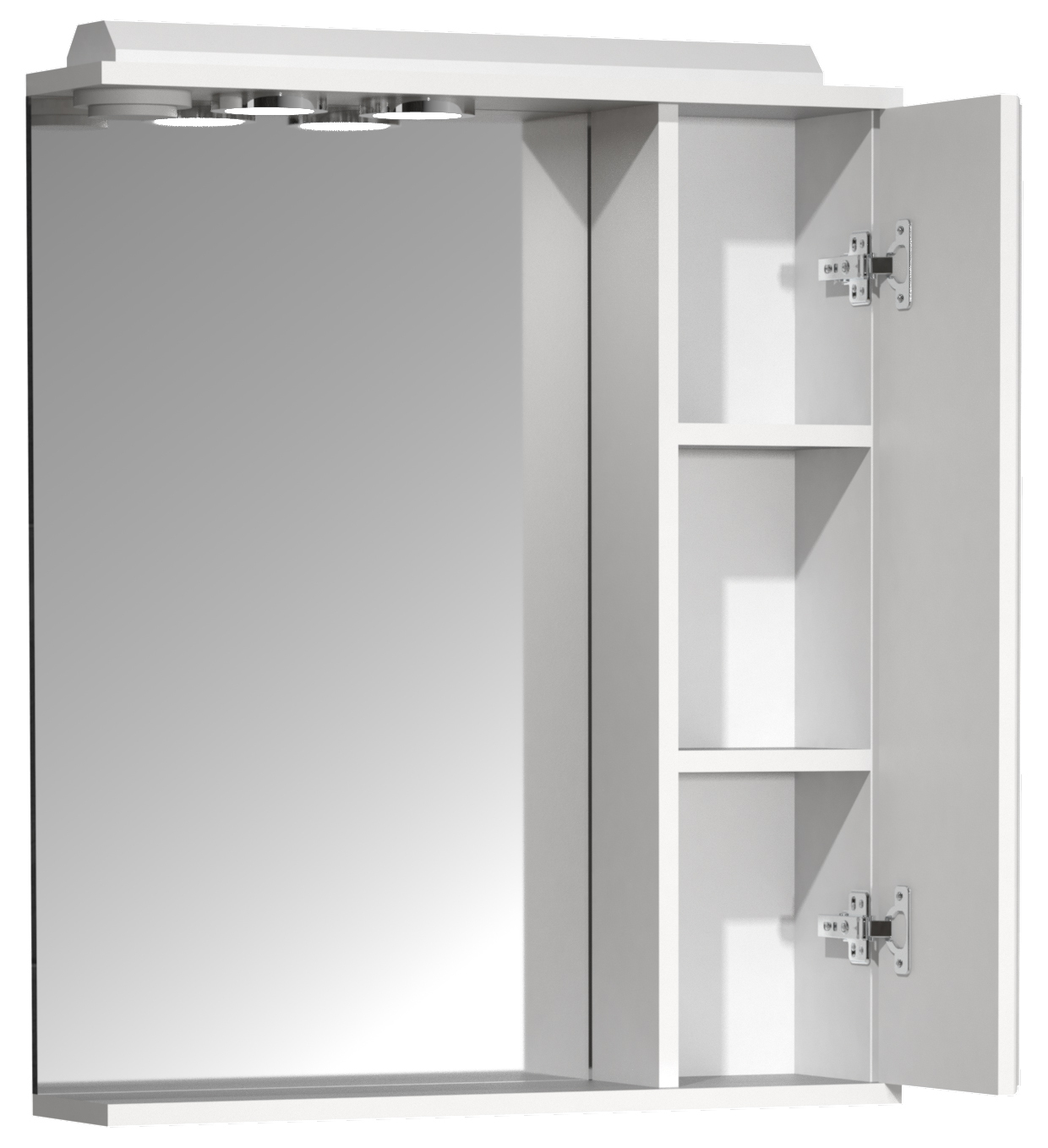 Spiegelschrank CASALO L - weiß - mit Beleuchtung - 60 cm