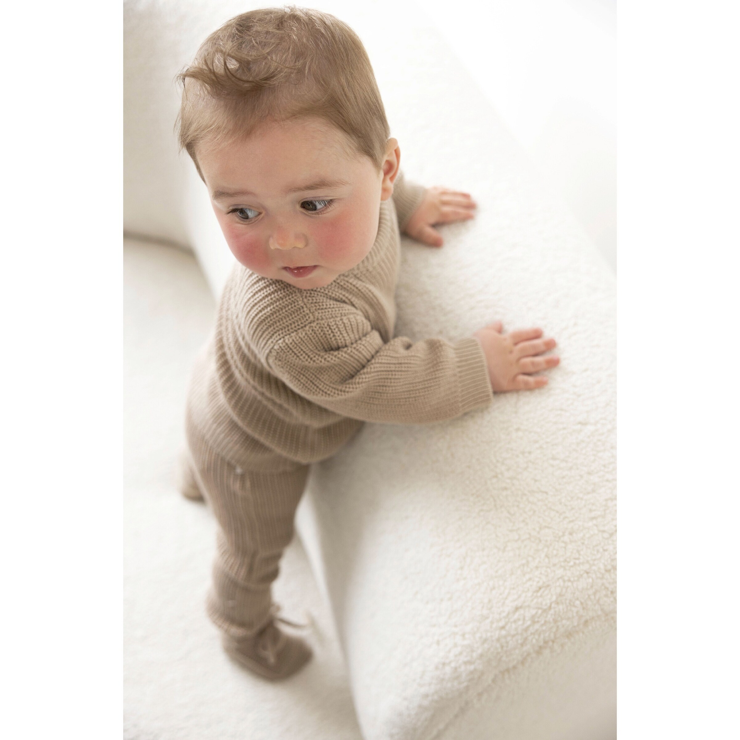 Feetje Strickhose taupe