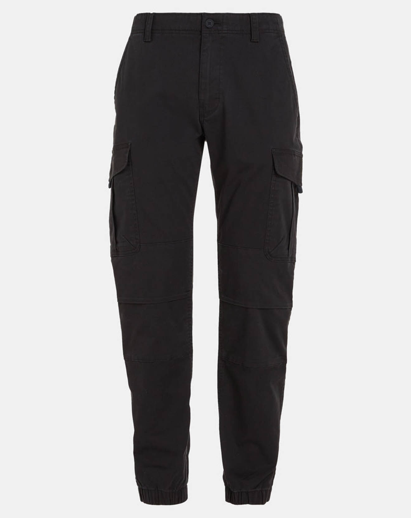 Tommy Jeans Pantalon cargo ajusté Ethan twill noir