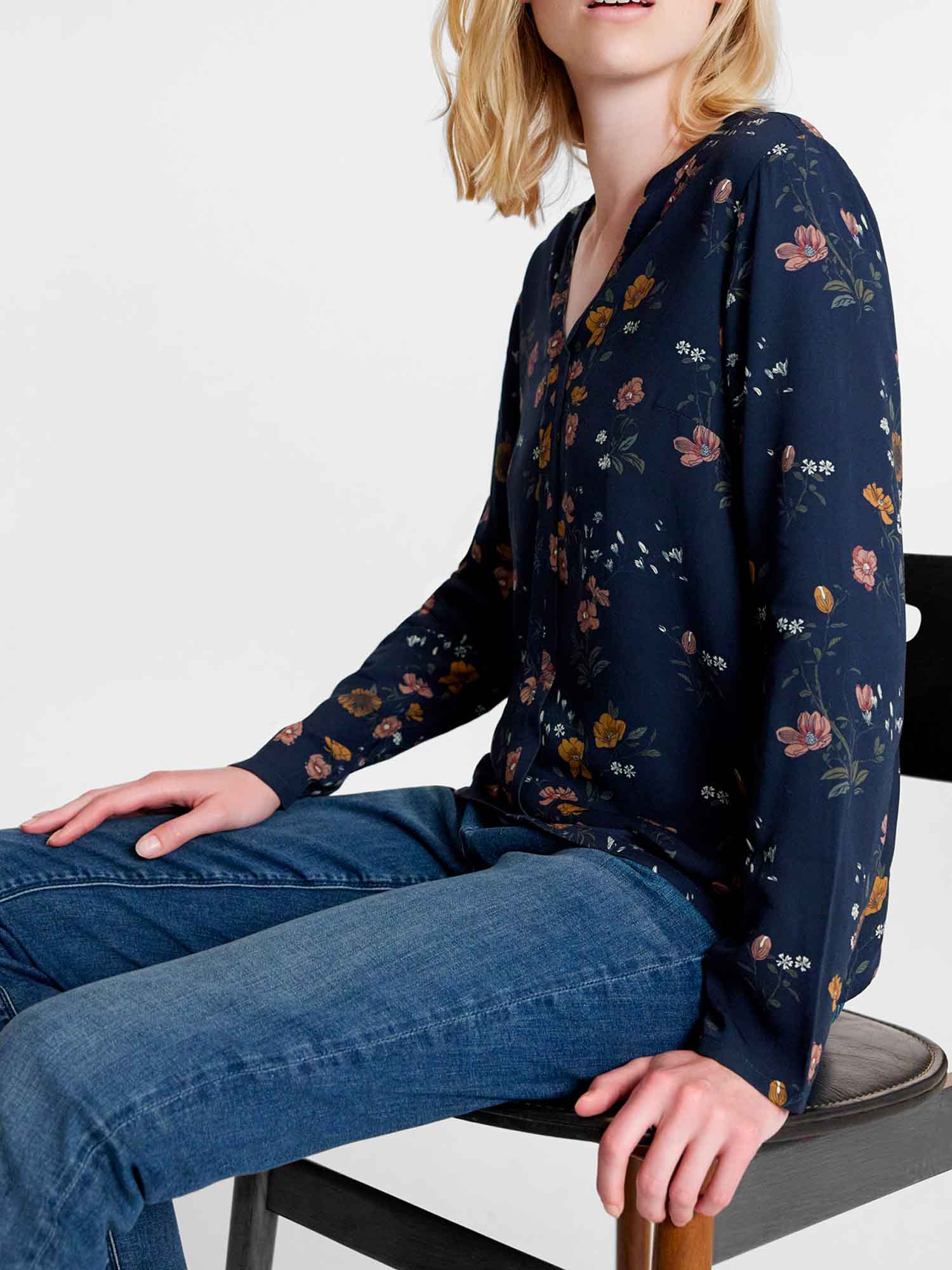 Blouse Femme A Motif Marine