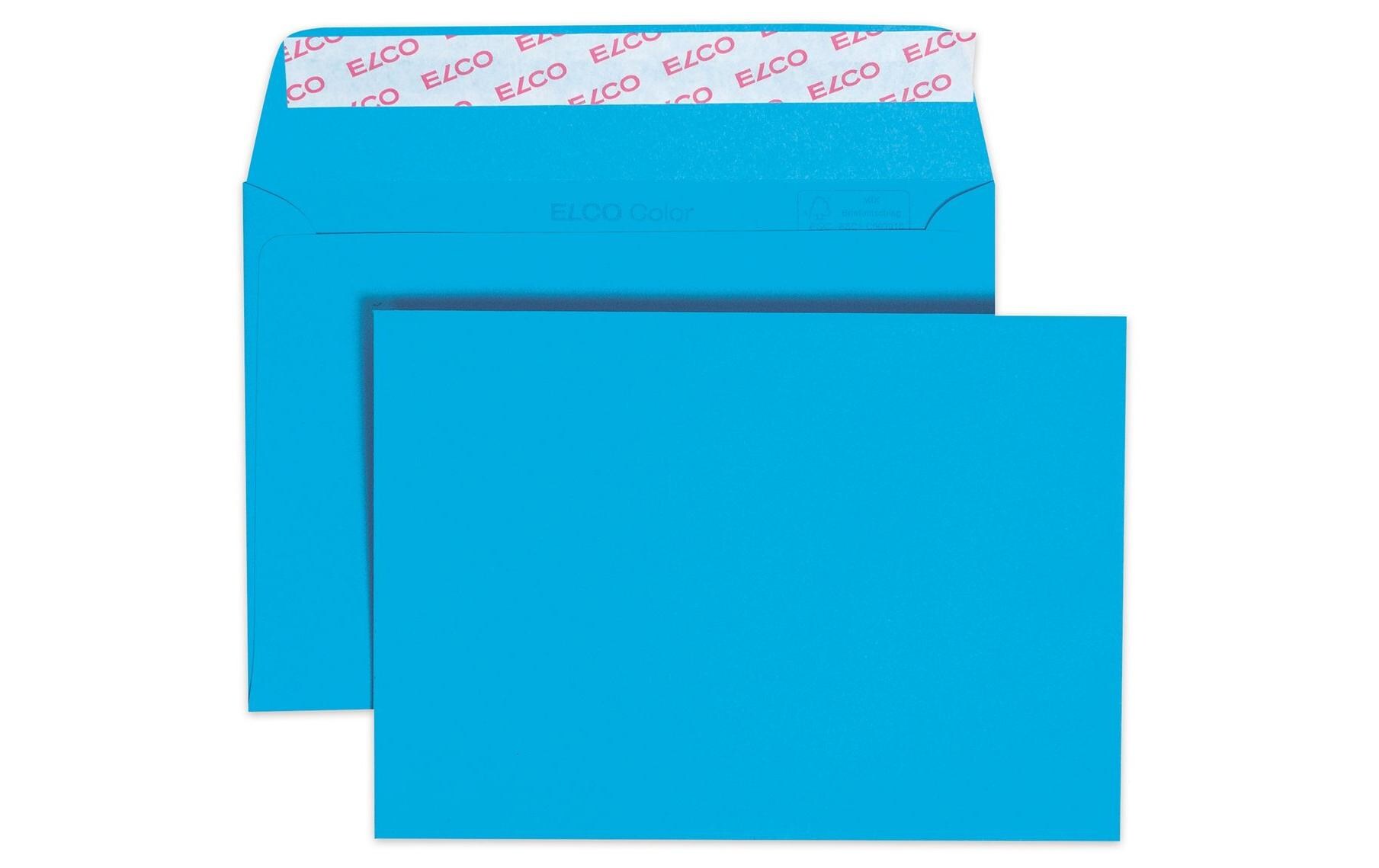 Couvert Color C6, Keine Fenster, 25 Stück, BlauFarbige Briefumschläge von Elco