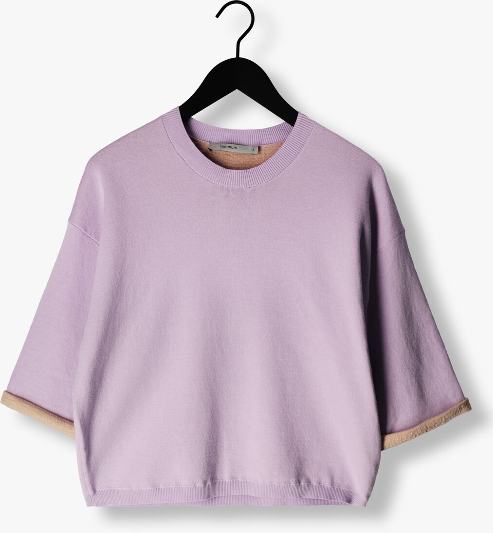 SUMMUM paarse summum trui sweater 3/4 sleeve double face summer cotton knit