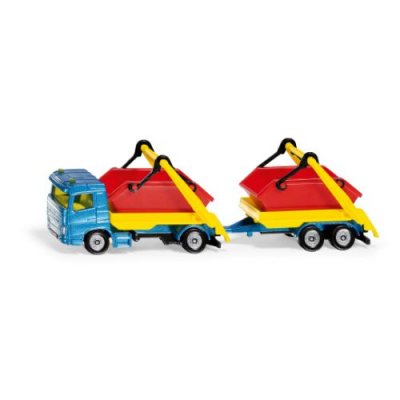 1:87 Truck With Skip & Trailer
