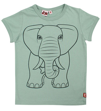 ANIMAL T-Shirt - AnimalHide - Herb Green Umriss Elefant