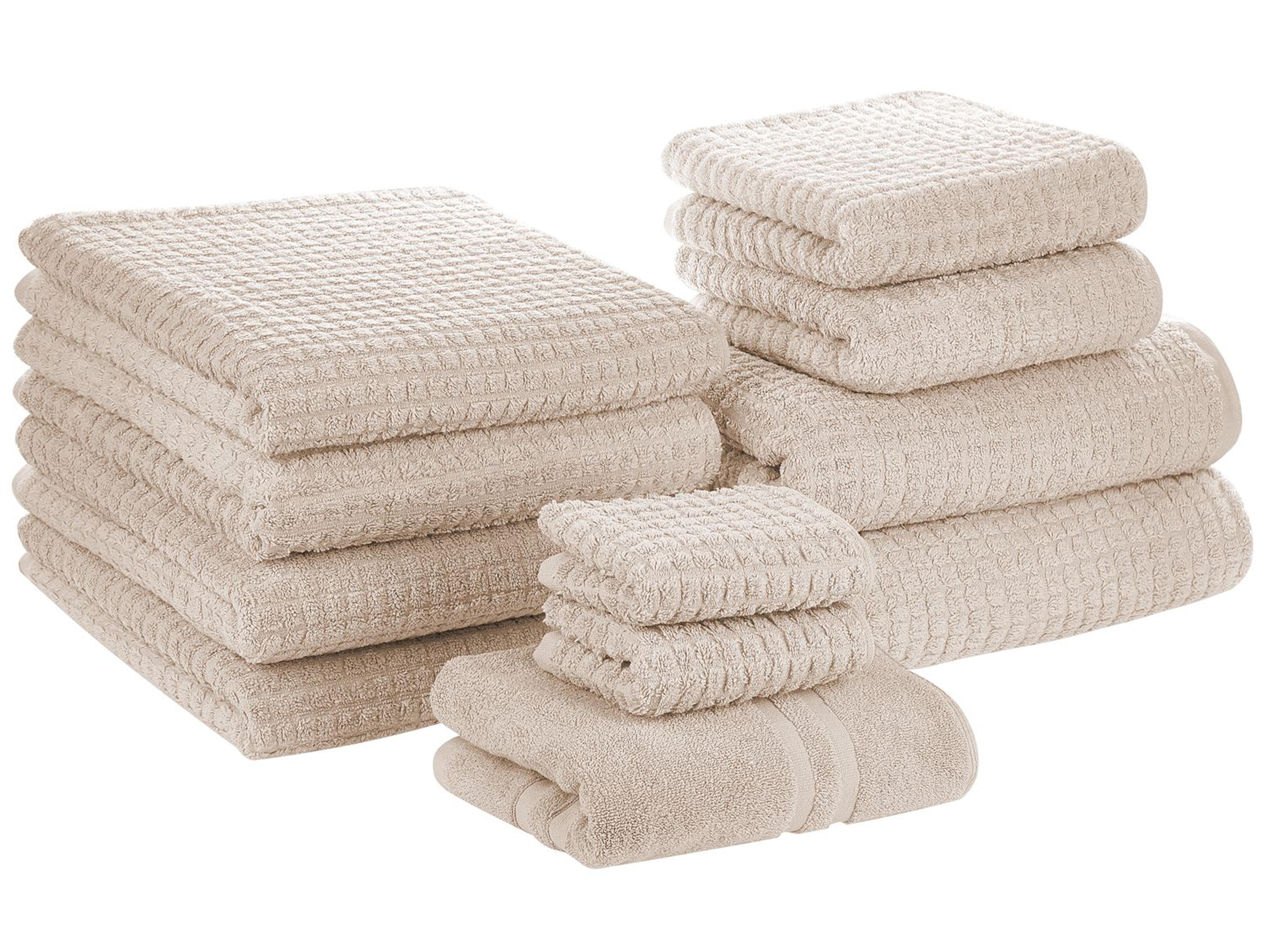 11-delige handdoekset ATAI Katoen Beige