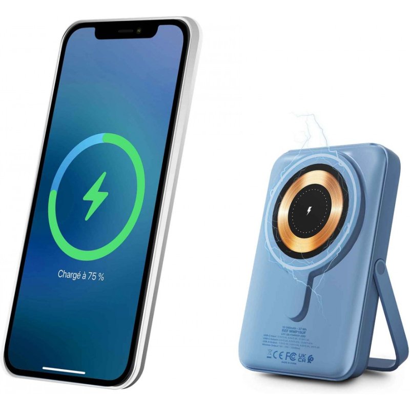 Urban Factory Magnee Power 10000 mAh Recharge sans fil Bleu