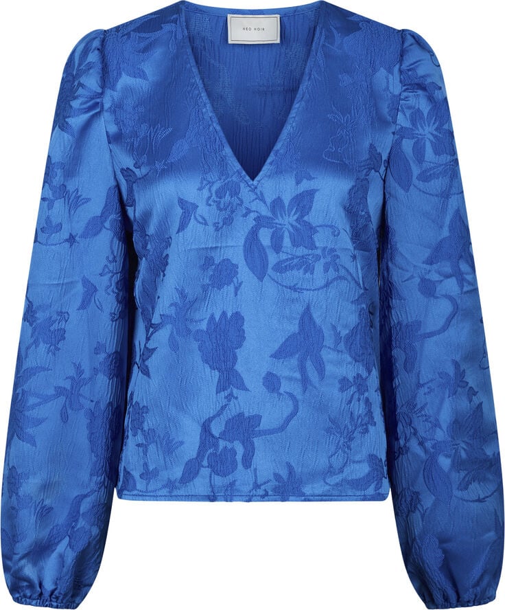 Neo Noir Palmino Jacquard Blouse Blue