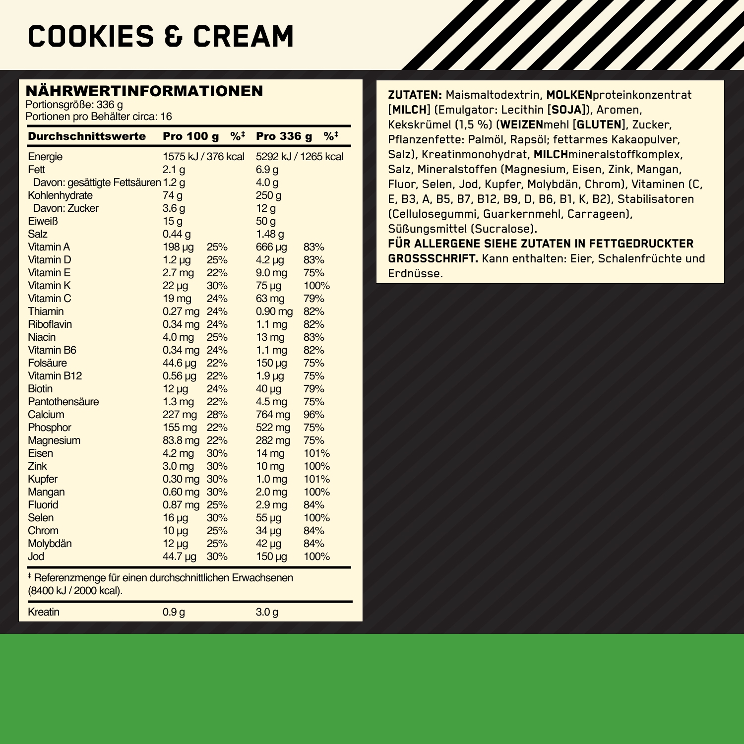 Optimum Nutrition Serious Mass 5450 g Cookie Cream