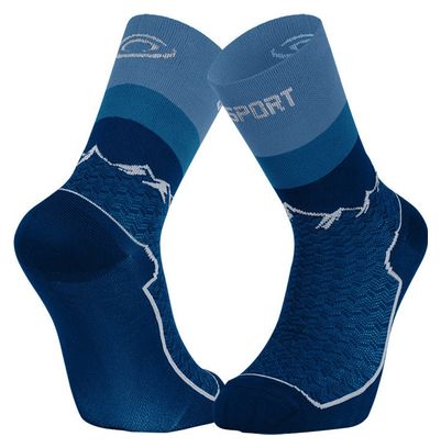 Chaussettes de Randonnée Bv Sport Double GR Haute Bleu