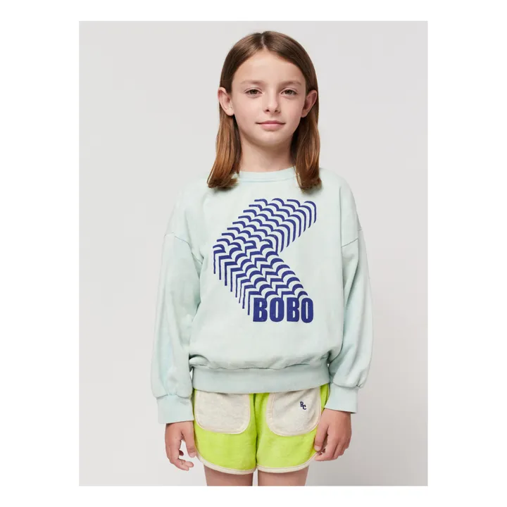 Bobo Choses Sweat Coton Bio Shadow | Bleu