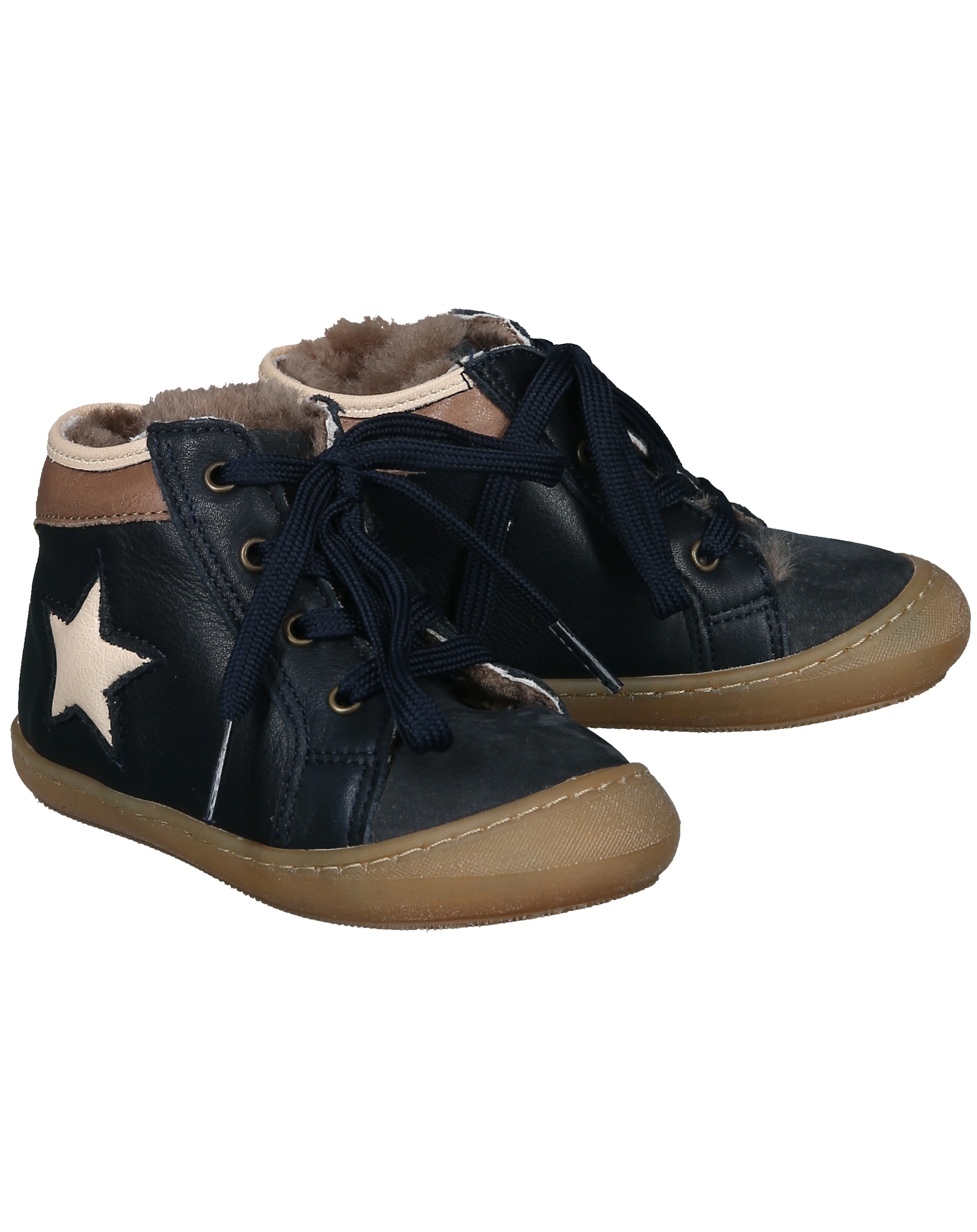 Schnür-Lauflernschuhe SAMUEL gefüttert in navy