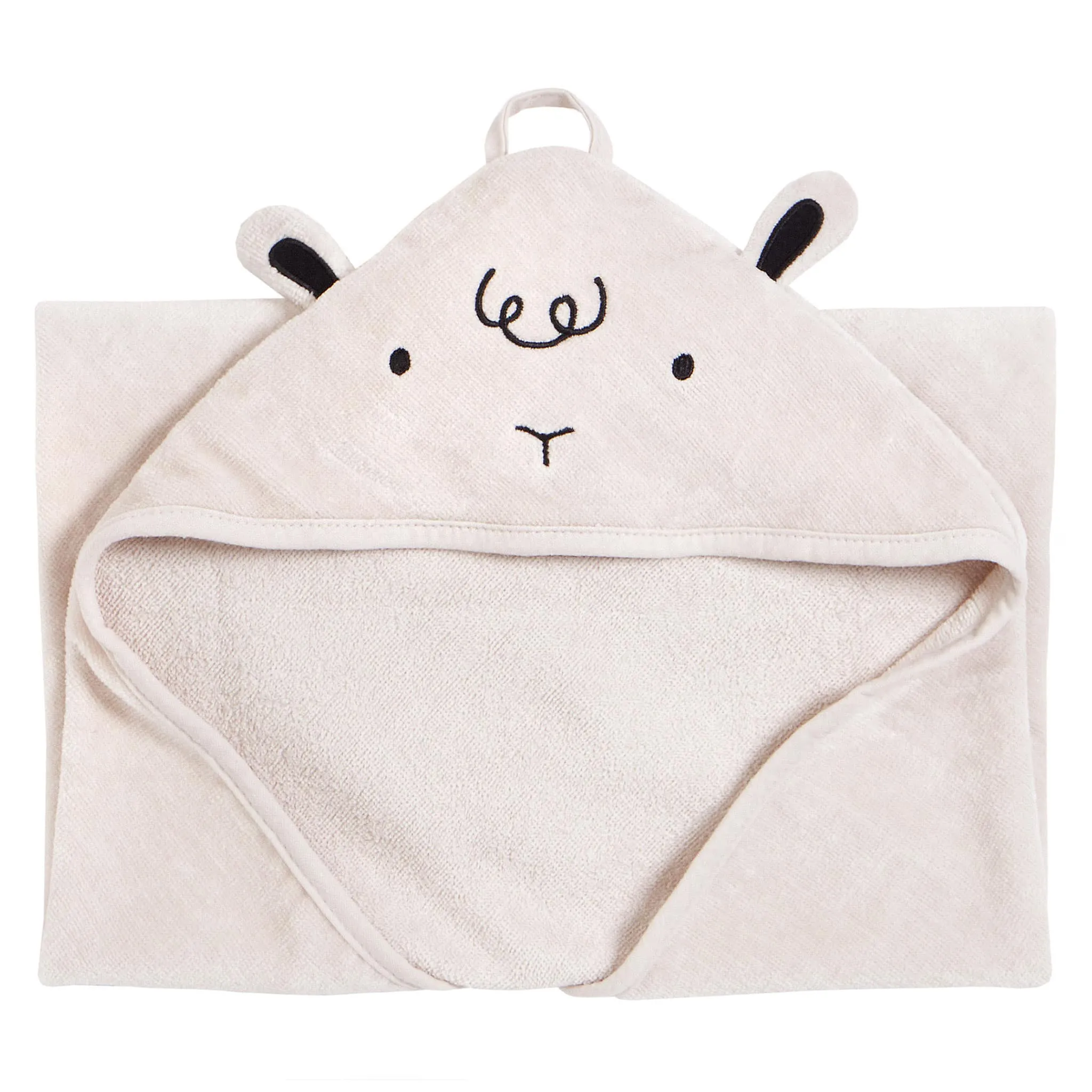 Petit Lem Ensemble Serviette de Bain et 3 Débarbouillettes - Moutons