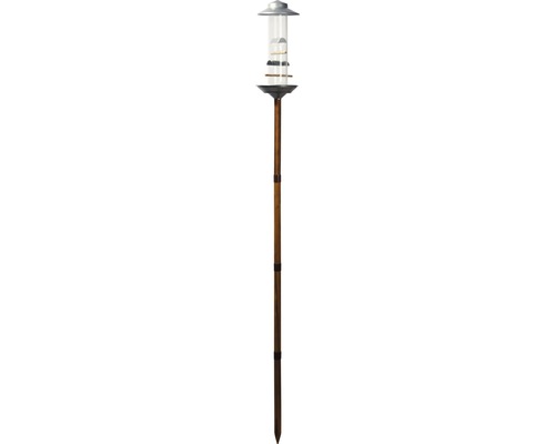 XXL voederhuisje met standaard 16,5x16,5x138 cm zilver
