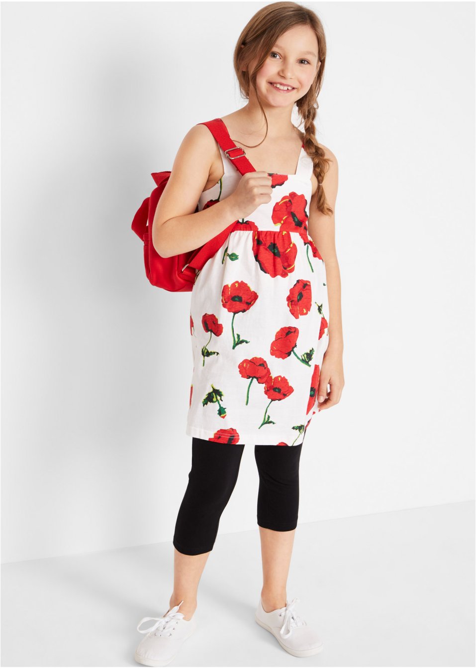 Robe fille et legging 3/4 (Ens. 2 pces.) avec coton