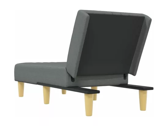 Chaise longue gris foncé tissu