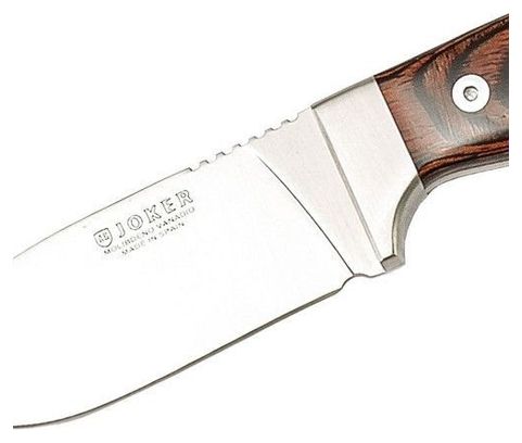 Couteau de survie Joker CR18 couteau à lame fixe-manche en bois rouge