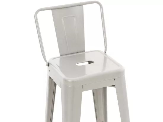 Tabouret de bar - Métal & Métal - Argent - Mason