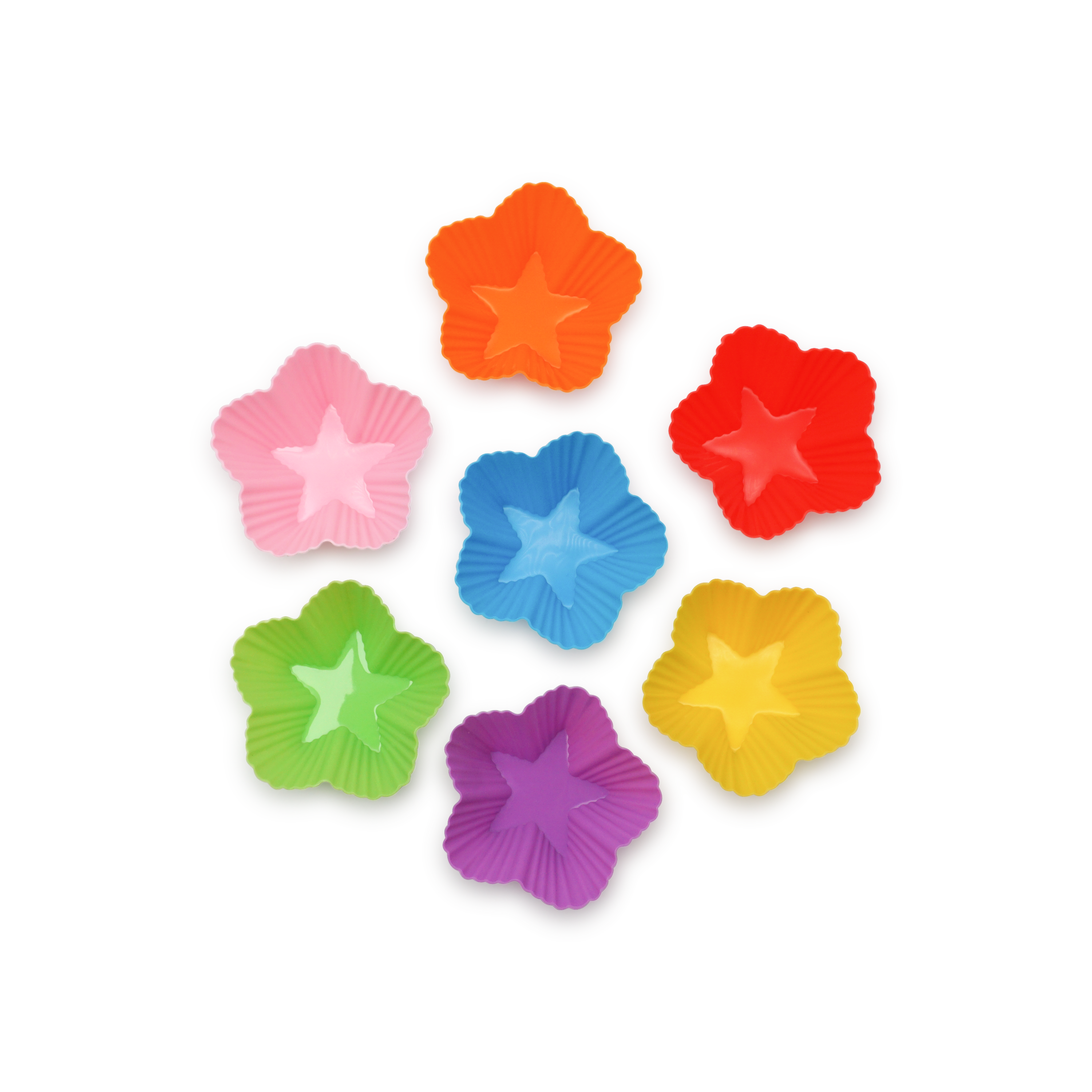 (28er Set) Silikon Cupcake Förmchen Muffin Form Backform - Bunt