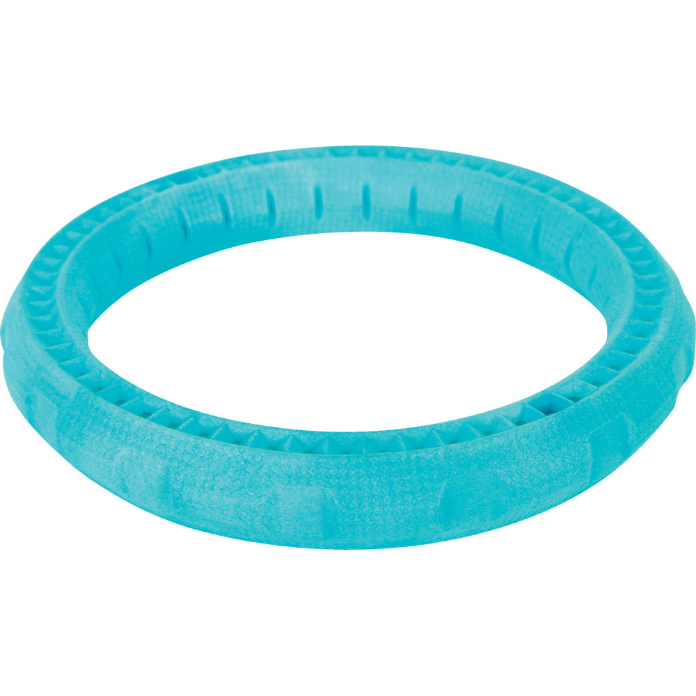 Jouet anneau ø 17 cm x 3 cm bleu moos tpr flottant pour chien