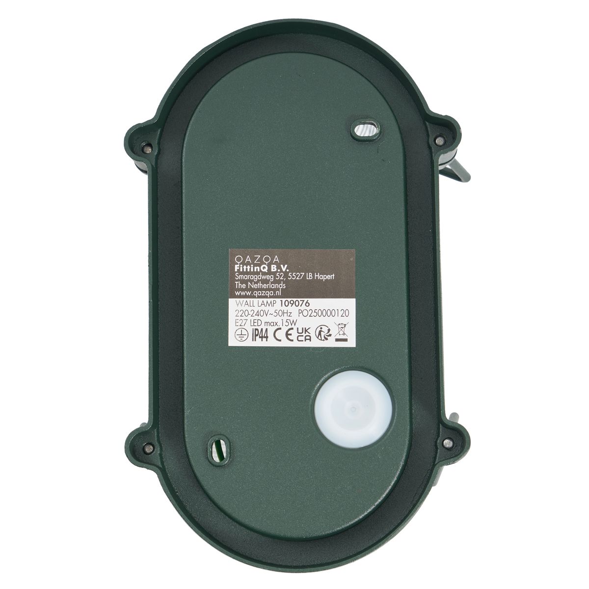 Buiten wand- en plafondlamp donker groen ovaal IP44 - Noutica