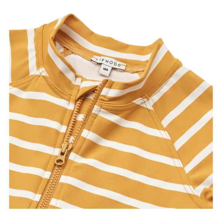 Liewood Combishort Anti-UV Max Rayée | Jaune moutarde