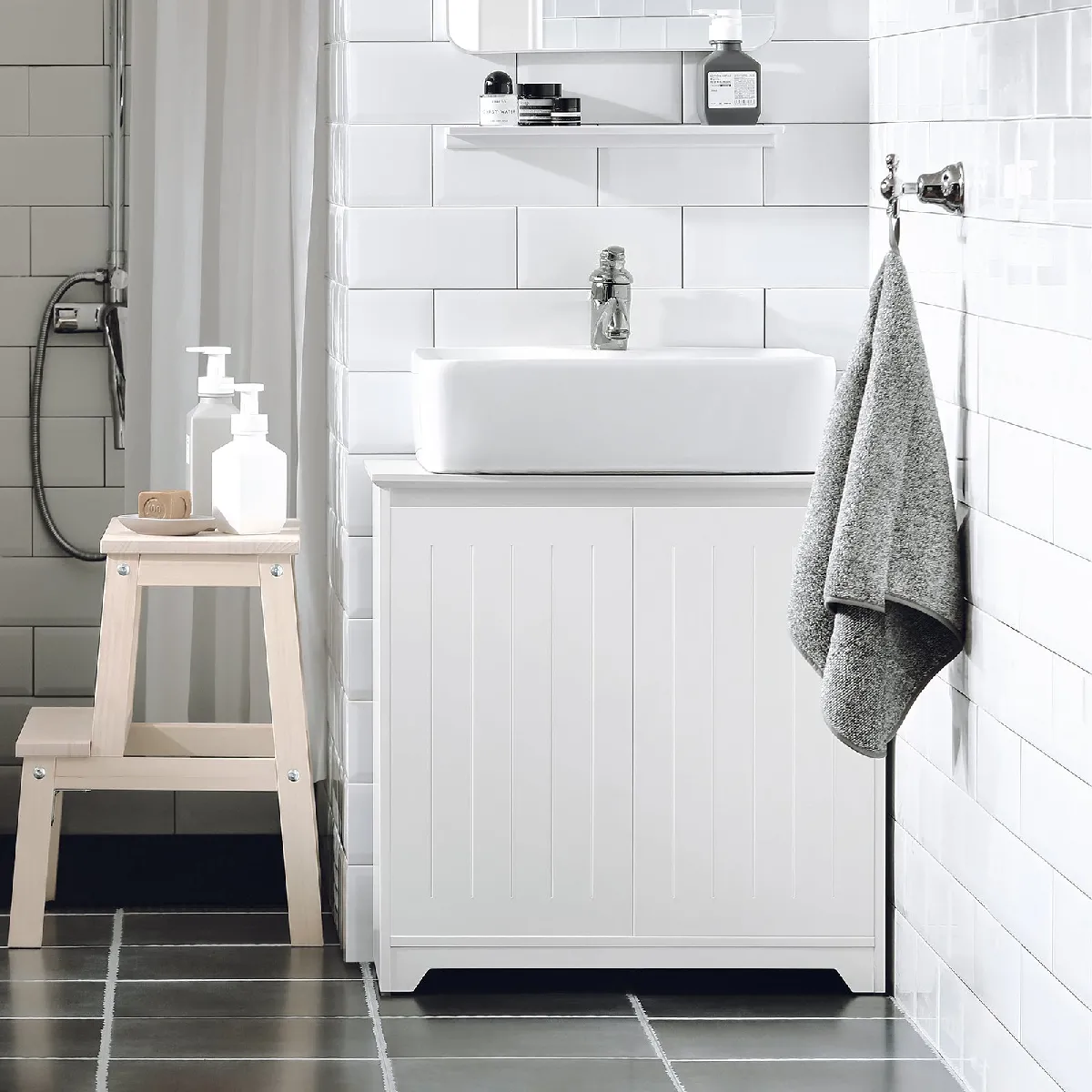 SoBuy BZR108-W Meuble Sous Lavabo