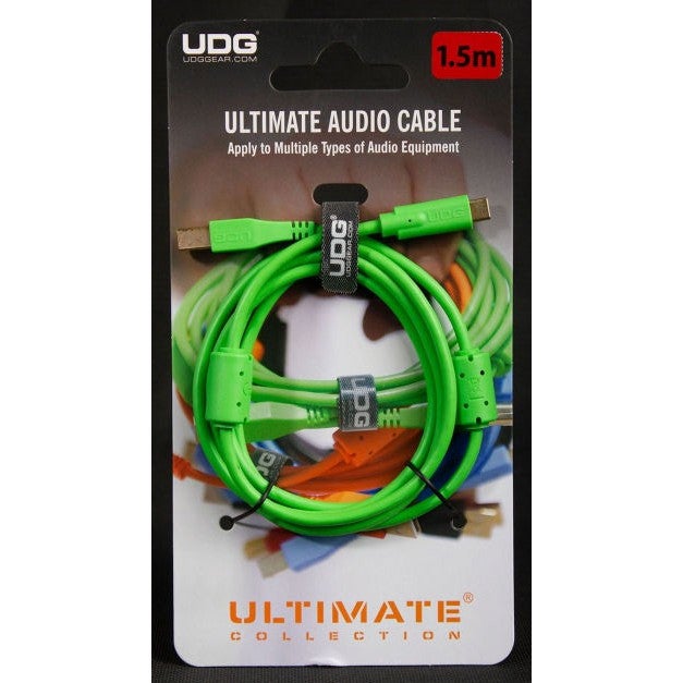 UDG U96001GR USB 2.0 USB-C - USB-B 1.5 meter groen
