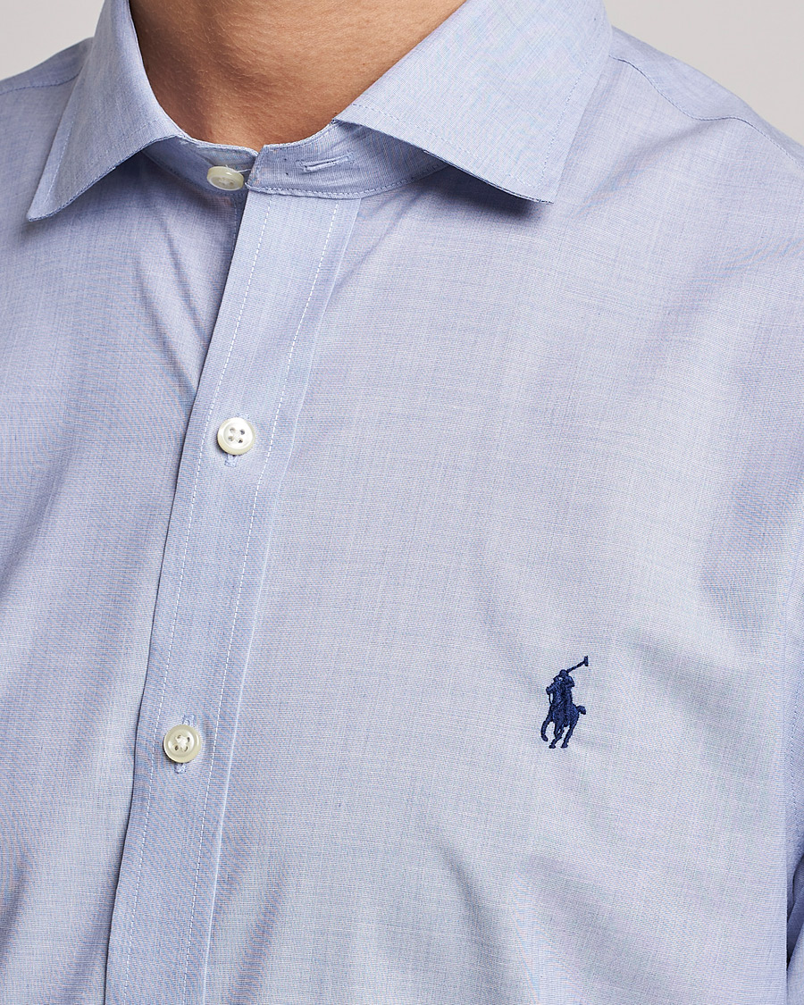Polo Ralph Lauren Slim Fit Poplin Cut Away Dress Shirt Light Blue
