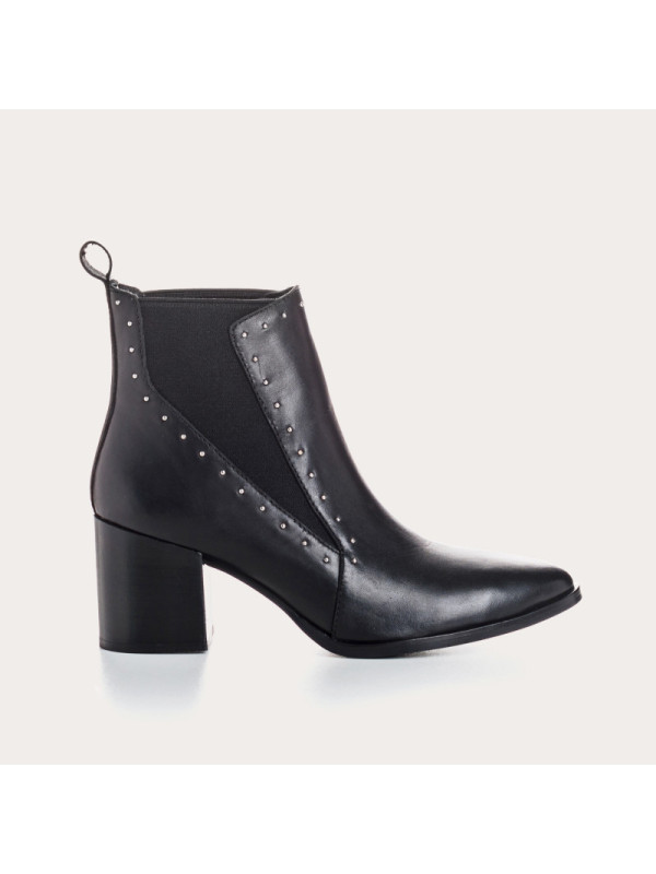 Bottines Zita Cuir Noir - Reqins