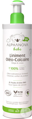 Alphanova Bébé Liniment Oléo-Calcaire Bio Flacon-Pompe 400ml