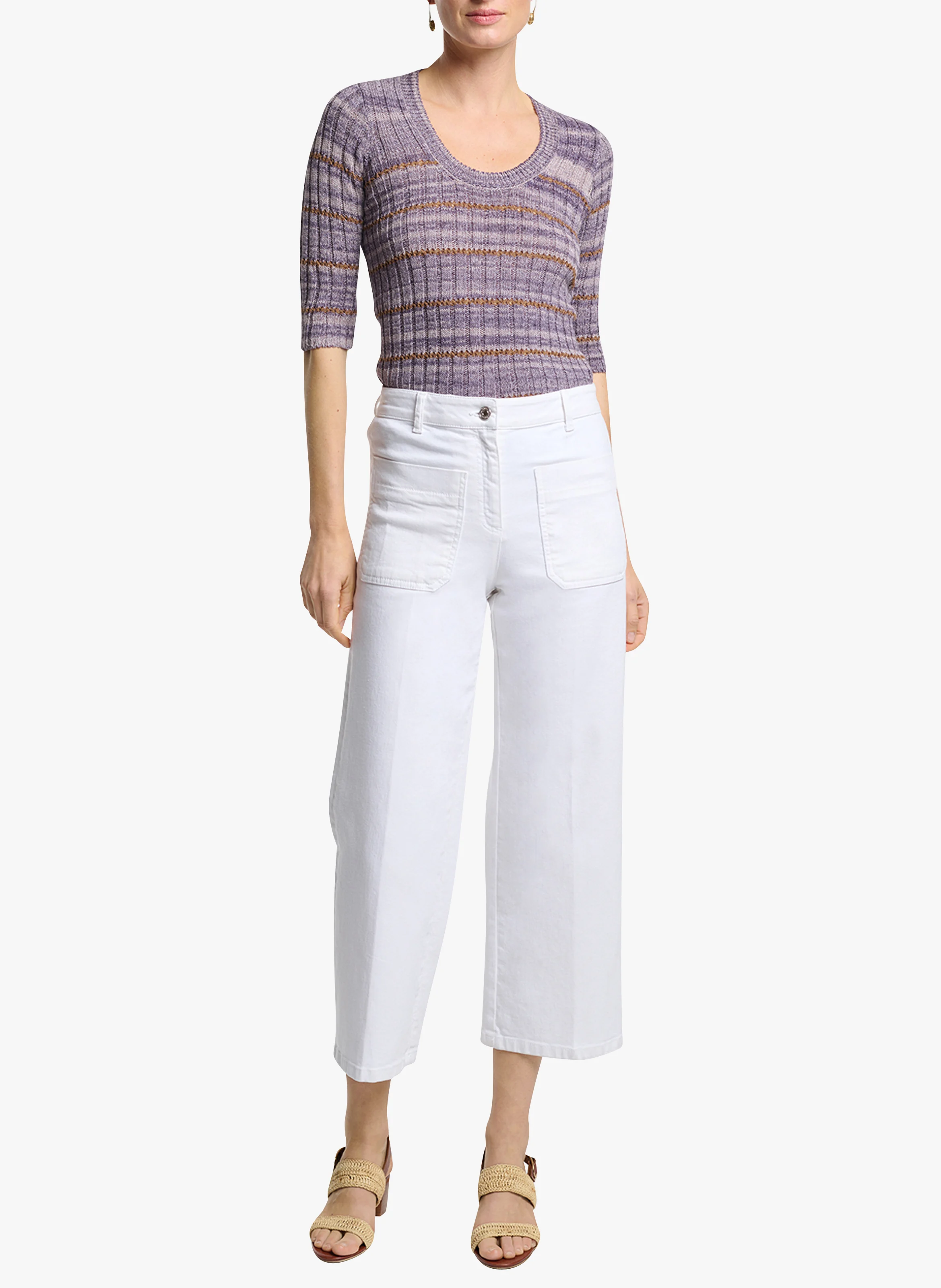 HELIAS - Jean droit en coton | Blanc